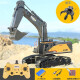 Huina Toys (HUINATOYS) Huina large alloy engineering vehicle excavator remote control excavator toy excavator car boy adult excavator Huina 22-channel remote control excavator-592 official standard (1 rechargeable battery)