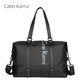 Cateikarui men's travel bag portable business trip large capacity luggage bag short-distance travel bag short-distance travel storage bag light luxury black