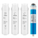 Convient pour le purificateur d'eau MIDEA S1 Élément de filtre MRC1692B-50G 1593A-50 1592B / 1693B-50 Ensemble de quatre (PP Cotton + C1 Front + C2 Arrière + Ro Inter Inner Membrane)