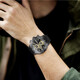 BORMAN (BORMAN) German certified watch men's fully automatic mechanical watch sports casual fashion new waterproof men's watch 3879 [2024 new] black rubber strap