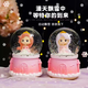 Yuanzhou Green Children’s Day Music Box Crystal Ball Music Box Girls Spielzeug Geburtstagsgeschenke 7-14 Jahre alt automatisch Schnee schwebende Mehrfachmusik bunte Lichter 3-14 Jahre alt