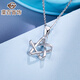 Caibai Jewelry Platinum Pendant Pt950 Laser Hollow Star Wish Fashion Women's Pendant Price BJ Platinum Pendant About 1.68g