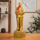 Red Brigade's former capital Chairman Mao statue full body brass home living room decoration bronze statue full body great man crafts ornaments inspirational full body statue of the founding of the People's Republic of China height 25.8CM copper back cover with number