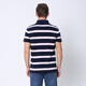 
Weipeng (weipeng) [bead floor cotton] Men's short-sleeved polo shirt in summer natural skin-friendly classic fashionable casual striped t-shirt D12049 Navy Blue M