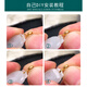 DL 1998 Fat Donglai same style 18k gold necklace buckle Jade Buddha leaf pendant gold buckle Au750 Hetian jade mini model (suitable for small fifty cent coins)
