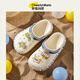 
Cheerful Mario slippers for boys, non-slip sandals for mid-sized children's beach shoes, children's hole shoes, gray, inner length 20cm