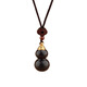 DING FEI Cinnabar Rosewood Gourd Car Keychain Pendant Openable Hollow Bottle Fulu Pendant Gift Rosewood Gourd Necklace B06-101
