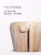 Steamed rice wooden barrel, fir wood steamed rice barrel, kitchen large and small rice steaming artifact, household commercial steamer, handmade, low sugar, 24cm wooden bottom with lid, steamed about 2.5Jin, Jin is equal to 0.5kg of rice