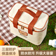 WORTHBUY Lunch Box Bag, Cool and Insulated Portable Lunch Bag, Dinner Plate Bag, Picnic and Camping Takeaway, Portable Office Worker Lunch Bag, Round Insulated Bag: High Style