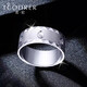 Ruofei pt950 platinum ring men's wide version plain ring atmospheric platinum ring men's single ring version ring personalized ring engraving platinum diamond star ring No. 17 8-9 grams