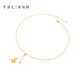Xie Ruilin (TSL) Gold Halskette Ginkgo Blatt Retro Perlfußgold Halskette Frauen Stil XJ688 Chinesische Valentinstag 2,95 g Preisgestaltung (Arbeitsgebühr um 900 Yuan)
