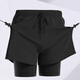 Xinnan swimming trunks for men loose quick-drying large size anti-embarrassing flat corner beach pants shorts hot spring professional swimming equipment Black men swimming trunks [180-220Jin [Jin equals 0.5 kg]]