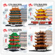 Zhegao Blocs de constitution adulte et petites particules assemblées en Chine Castle Forbid City Castle Tiananmen Square High Difficulté à grande échelle Orange LZ8249 Erhai Lac + Lamp 3884PCS