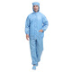 Xinweike dust-free clothing, anti-static clothing, hooded split clothing overalls, blue L [can be customized]
