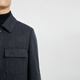 Lilang Leichte Mode-Herrenkleidung [Zwei-Farben Jacquard] Wollmantel für Kurzläufe gestrickte Wolljacke A4dyr901 Navy Blue L (170)