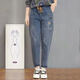 Zhidoudou Plus Velvet High Taist Broidered Women's Pantals Spring and Summer 2025 Nouveau pantalon élastique et doux Slinom Slinom HARUN 9905 Broidered Small Flowers plus Velvet S Recommandé 85-100jin [Jin est égal à 0,5 kg]