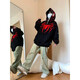7 best sweatshirts for men's spring and autumn loose hooded cardigan trendy Spider-Man plus velvet thickened versatile couple jacket XDA-699 white L