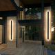 XMSJ Outdoor wasserdichte Wandleuchte Villa Hotel Außenwanddekoration Umgebungslicht Waschleuze Waschleuchter minimalistischer Hof Langstreifen Leuchte J003 9227-Rainfestes Modell 9227-100 cm-neutral
