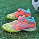FEELACES children's football shoes broken nails for men and women Falcon Messi student training shoes for children TF artificial grass sneakers 6195 orange broken nails 29 [socks + ball bag + guard plate]