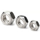 Hethgigg JG-695 304 Edelstahl All-Metal-Verriegelungsmutter-Metall-Verlockung Nuss-Verriegelungsmutter Din980 m5 m (10 Stücke)