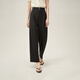 
Fan Silann commuting belt design straight-leg casual pants for women in summer 2024 new pants 24FS12159 black XS