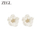 ZEGL pearl flower earrings for women, high-end and elegant earrings, unique and luxurious, as a birthday gift for your best friend