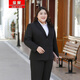 Haoyao professional suit suit women's jacket women's formal wear women's spring and autumn plus plus fat mm suit interview temperament workwear black suit 5XL size (weight 150-160)