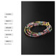 Ruohua (RUOHUA) 2-2.5mm45cm colored tourmaline necklace female mini small colorful treasure clavicle chain niche gift for girlfriend Magnificent