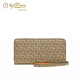 Goldlion Wallet 2024 Neue Mode vielseitige Kupplungsbeutel Retro bedruckte Handtasche Langes Geldbeutel Frauen Khaki