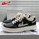 Warrior men's shoes, fashionable flat shoes, versatile lace-up sports casual shoes, H663T black/m42