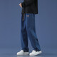 Foss Phil Jeans Herren Frühlings- und Herbststil Winter loser klarer Farbe American Vielseitige High Street Weitbein Hosen Casual Hosen Herren Trendy Marke 718-825 Dunkelblau M [Vorgeschlagen 110-130jin [Jin gleich 0,5 kg]]]