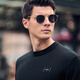 
Mr. Cloth round neck long sleeve hair T solid color simple skin-friendly and comfortable cardigan men's 2025 spring and autumn new product BT11978 piano black S (165)