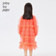 
jnby by JNBY [multi-layered wood ears] Jiangnan cloth children's clothing spring dress mesh splicing princess style 1N1G13460 679 phosphor 140 cm