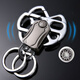 Ronghuashi multi-function keychain knife bottle opener fingertip gyro men's waist-hung car motorcycle key ring ring ring multi-function knife keychain
