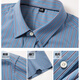 JASONWOOD high-end brand men's short-sleeved shirt men's summer thin stripes business casual loose men's shirt top light gray stripes L 175/50