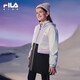 Fila Fila Children's Clothing Children's 2023 Winter Mid-Winter Big Children's Girls Woven Jacket Down Jacket Warm Suit Cool Purple-PU 165