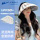 Pull back sun protection hat for women, sun protection, UV protection, summer fisherman hat, foldable shell hat, fashionable empty top sun hat, light beige, one size fits all