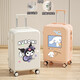 Suitcase for women cartoon high-value student suitcase children's password trolley case men large capacity multi-functional suitcase 718 Mint Green-Yugui Dog B 24 inches (folding cup holder + sticker)