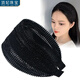 DING FEI middle-aged and elderly headbands, wide-brimmed, simple, toothed, non-slip hairpins, temperament, hollow hairbands to cover gray hair and broken hair, women's black-leaf pattern headbands A27-109