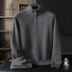Pash Light luxury men's cashmere sweater 100% cashmere 24 new half-zipper five-needle thickened knitted sweater TRC-1444 original velvet camel XL
