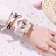 Park RI Watch Schüler Junior High School weiblich Ins Stil Internet Berühmtheit Einfache elektronische Uhr Harajuku Sport frisch 918 692-32 Pink Gold Watch + Batterie