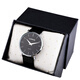 
Ultra-thin men's watch for male students Korean version simple casual trendy fashion belt waterproof quartz 3883 black belt black face + strap