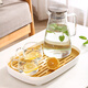 Tiannan Brothers household simple tea tray tea cup tray rectangular modern small living room water storage plastic water cup drain tray thickened large walnut color