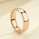 Fat Donglai's same style 18k rose gold ring with plain ring, light luxury couple's wedding ring with color plating, female model - GB No. 06
