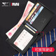SeptWolves (Septwolves) Billetera de cuero genuino de cuero de cuero corto para hombres Jóvenes de la primera capa Patrón de dragón Dragón Clip Regalo de San Valentín para el día de San Valentín para el novio PAQUETE DE CAJA DE GILLA HORIZONTAL HORIZONTAL