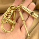 Creative brass keychain handmade bird car keychain ring personalized ear spoon pendant for men and women high-end gifts for bird keychain + primary color ear spoon with diamond + primary color cabbage