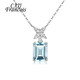 OIDSG 15 carat pendant female colored gemstone jewelry inlaid gemstone necklace gift gift aquamarine necklace
