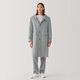 Muji Labo Men's Men's Cashmere Mlean Hooded Woolen Coat Veste d'hiver AF011A4A GREN LIGHT L (175 / 100A)
