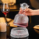 MARTIGUES crystal glass red wine decanter, high-end light luxury rotating wine dispenser, European household vortex decanter, wine dispenser, crystal vortex rotating decanter 1.1L