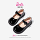 
Barbie children's leather shoes spring and autumn bright black leather shoes girls loafers girls small leather shoes DA6057 black size 38